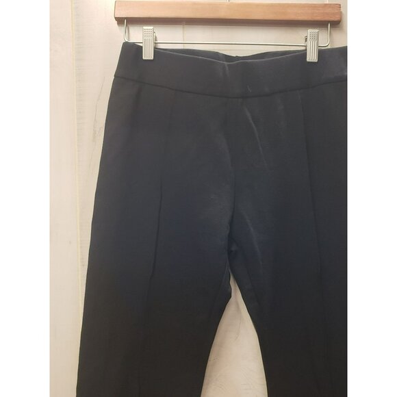 Chico's black pants, raised front seams, Sz 1 Med, Slim, High Waist, Pull On - Picture 2 of 7